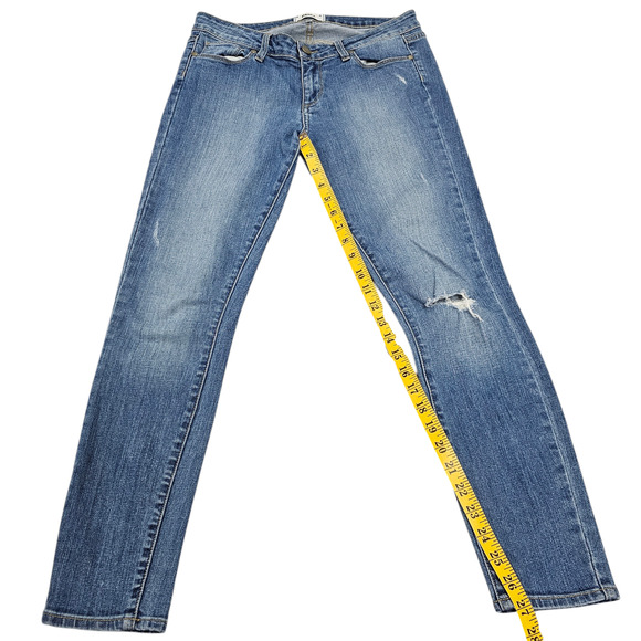Paige Jeans Womens Size 29 Verdugo Ankle Skinny Distressed Mid Rise Light Wash - Picture 15 of 16